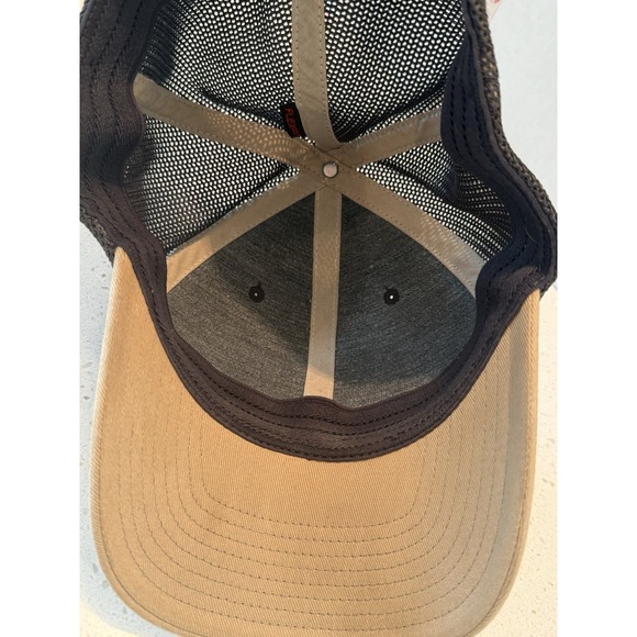 Columbia Men's Fitted Mesh Back Hat Gray Tan Size S/M Patriotic Flag Trees Logo - Picture 3 of 8